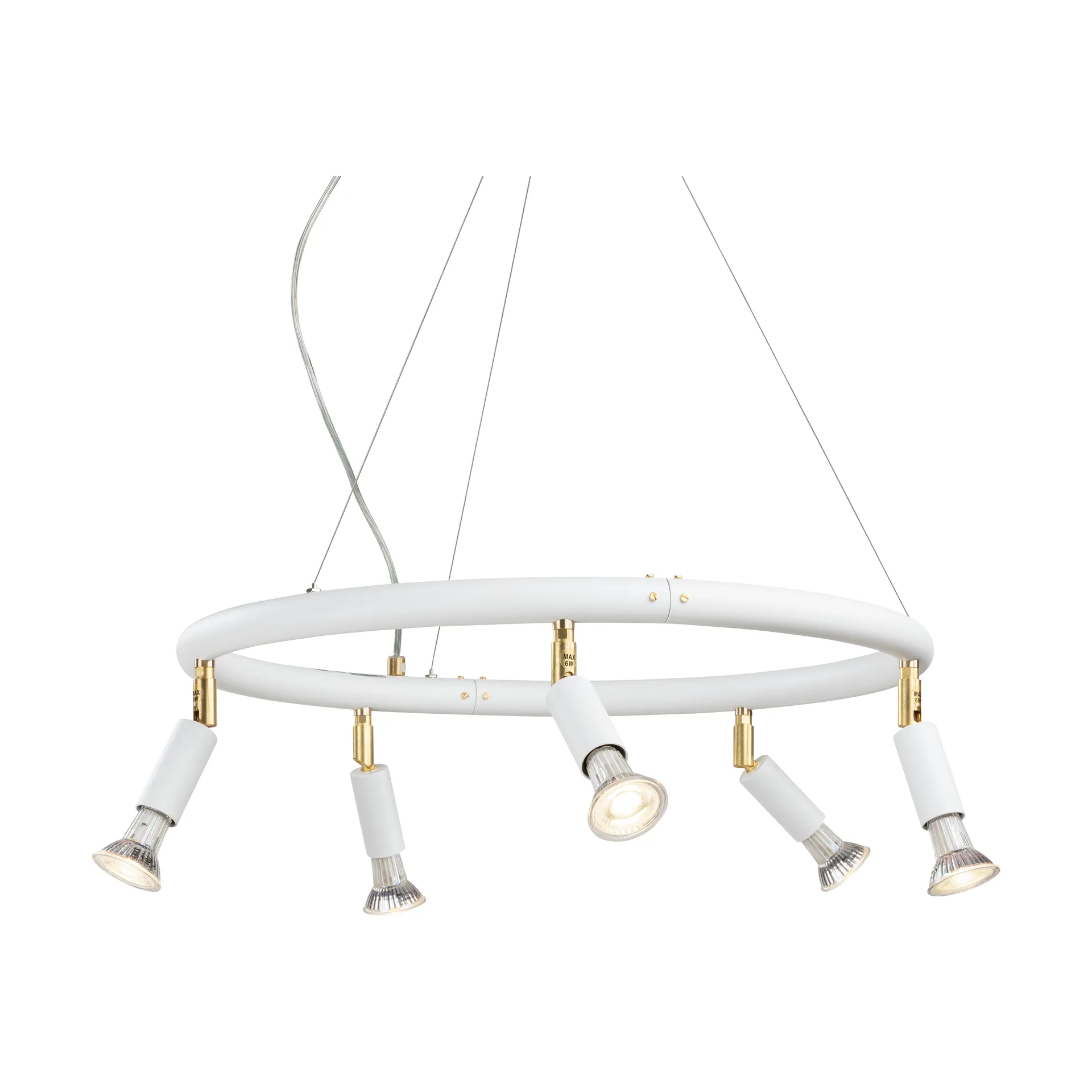 Star pyöreä 5 kohdevalaisin Ø60 cm, Valkoinen teräs Örsjö Belysning