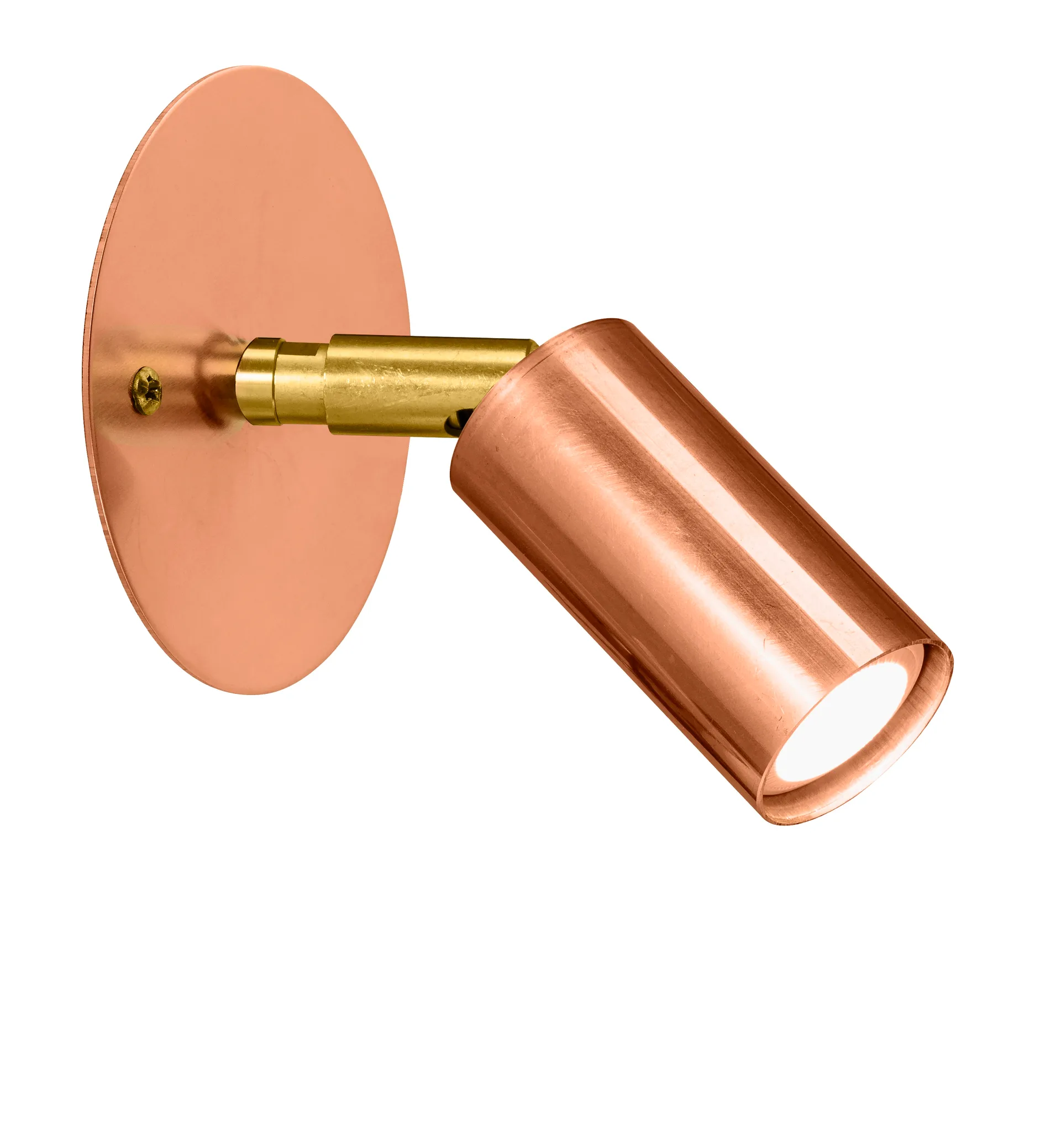 Starlight 1 katto-/seinälamppu levy kiinteä asennus, Raaka kupari Örsjö Belysning