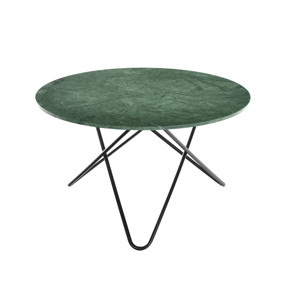 OX Denmarq Big O Table -ruokapöytä Marmori indio, musta jalusta