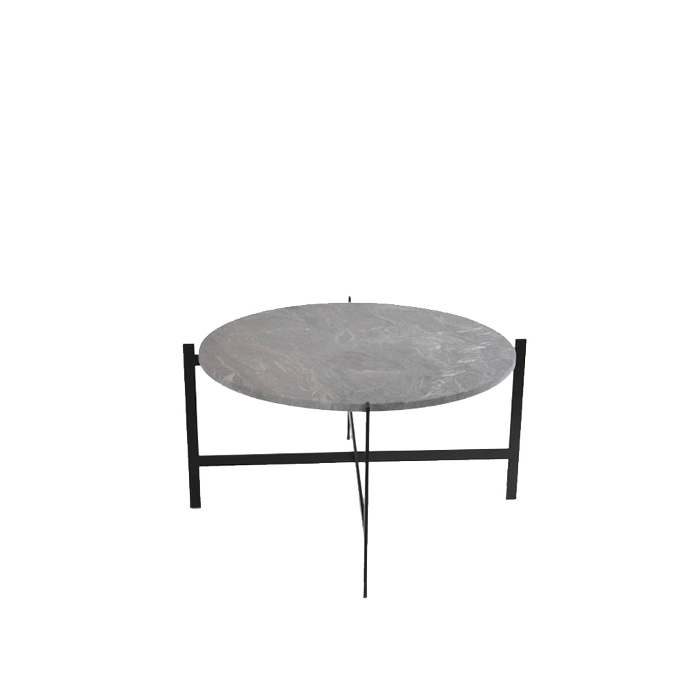 OX Denmarq Deck sohvapöytä marmori harmaa musta jalusta