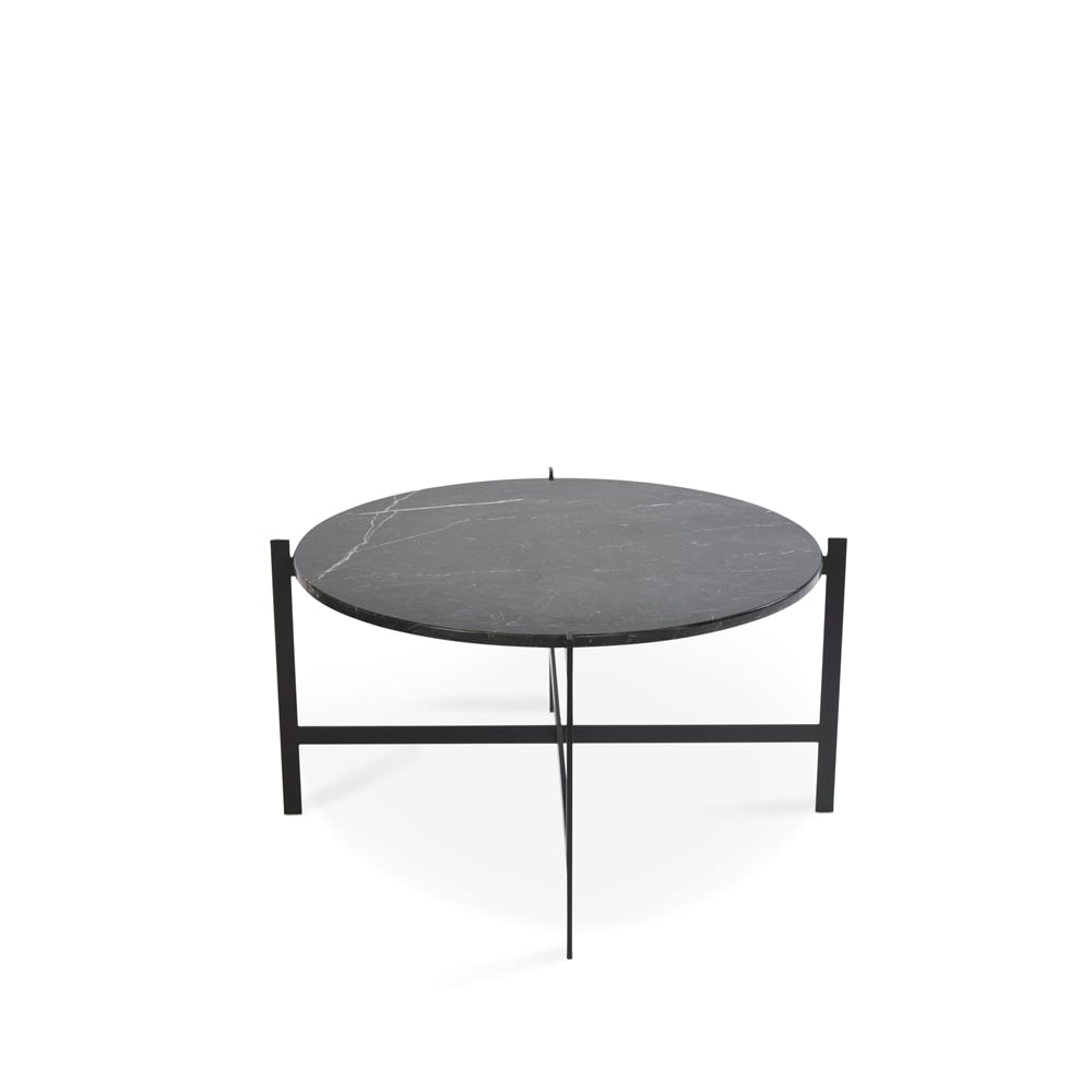 OX Denmarq Deck sohvapöytä marmori musta musta jalusta