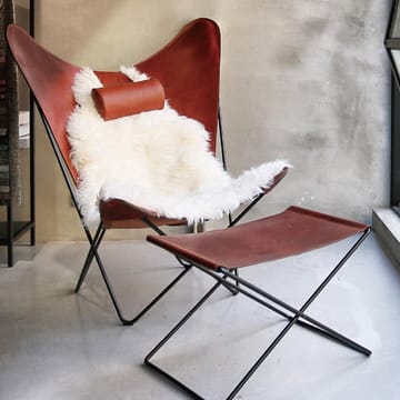 KS Chair -lepakkotuoli - nahka nature, ruostumattomasta teräksestä valmistettu jalusta - OX Denmarq