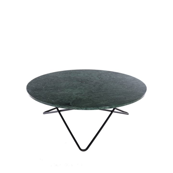 Large O Table -sohvapöytä - marmori indio, mustaksi maalattu jalusta - OX Denmarq