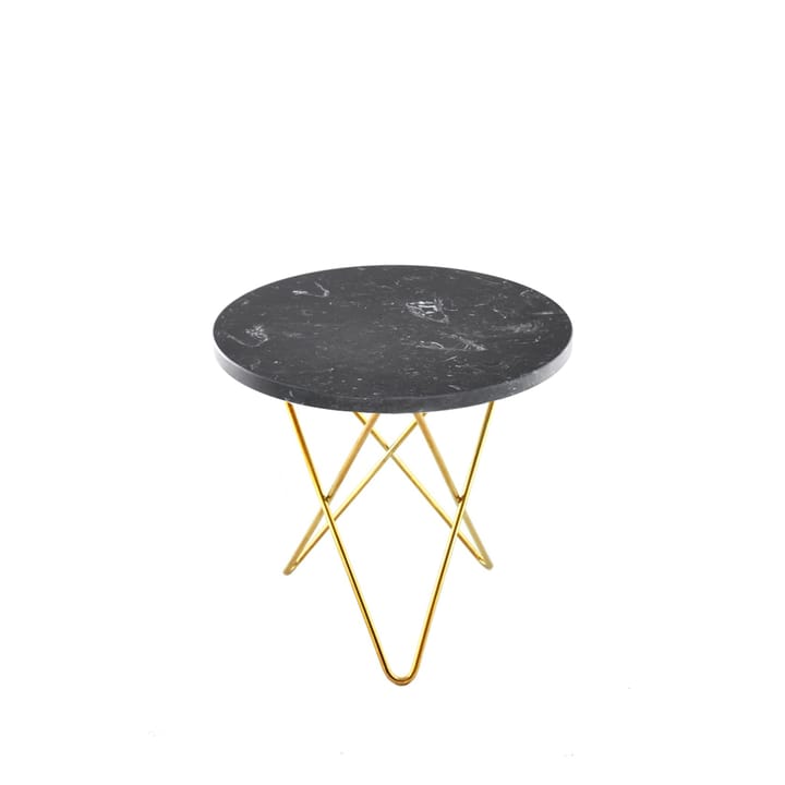 Mini O Table -sohvapöytä - Marmori marquina, messinkijalusta - OX Denmarq