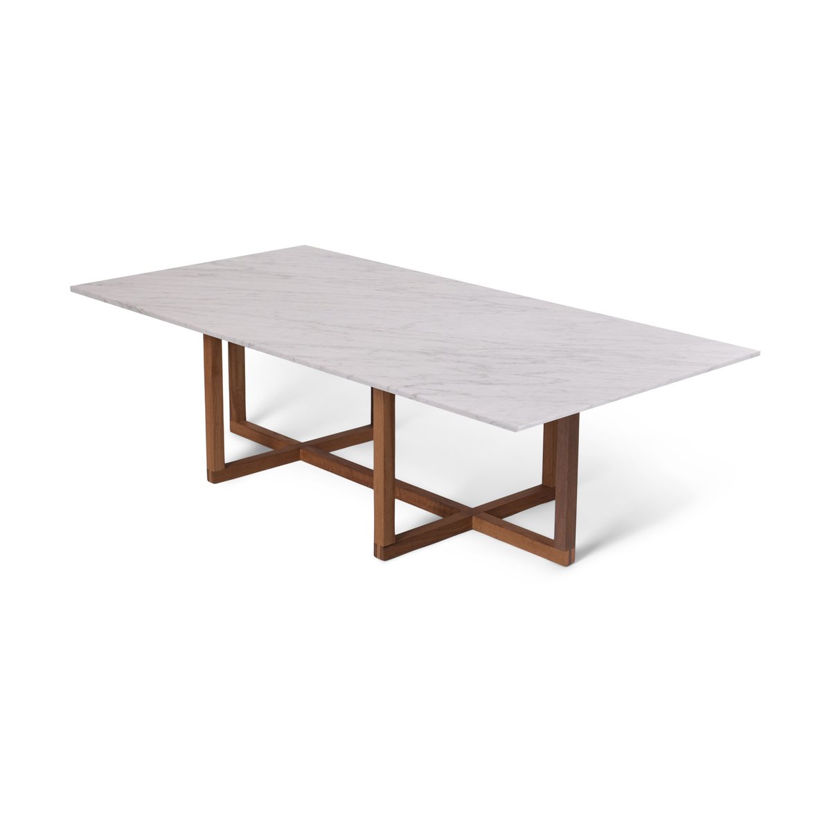 OX Denmarq Ninety sohvapöytä 60x120 cm, oak alusta Valkoinen marmori