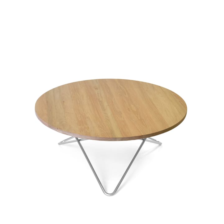 O Table -sohvapöytä - tammi mattalakattu, ruostumattomasta teräksestä valmistettu jalusta - OX Denmarq