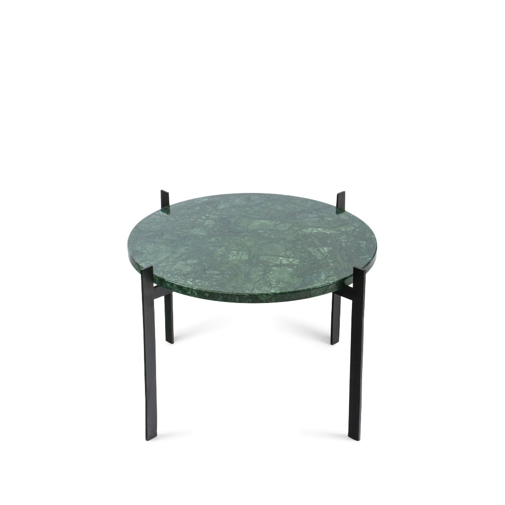 OX Denmarq Single Deck -tarjotinpöytä marmori vihreä musta jalusta
