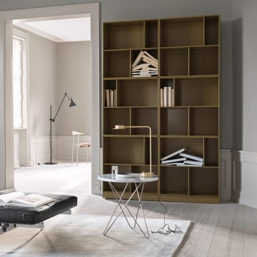 Tall Mini O Table -sohvapöytä - marmori ruskea, messinkijalusta - OX Denmarq