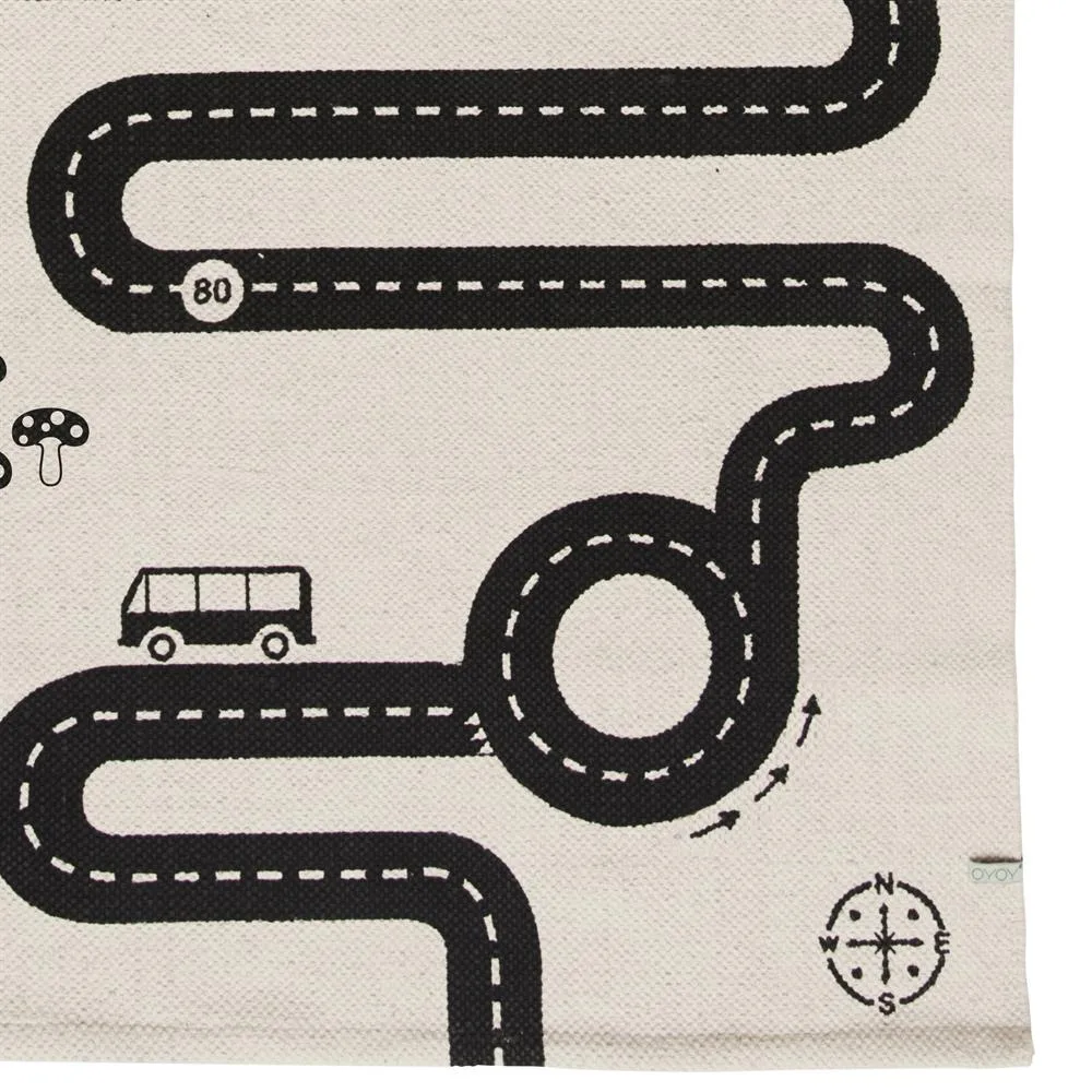 Adventure matto 70x180 cm, beige-musta OYOY