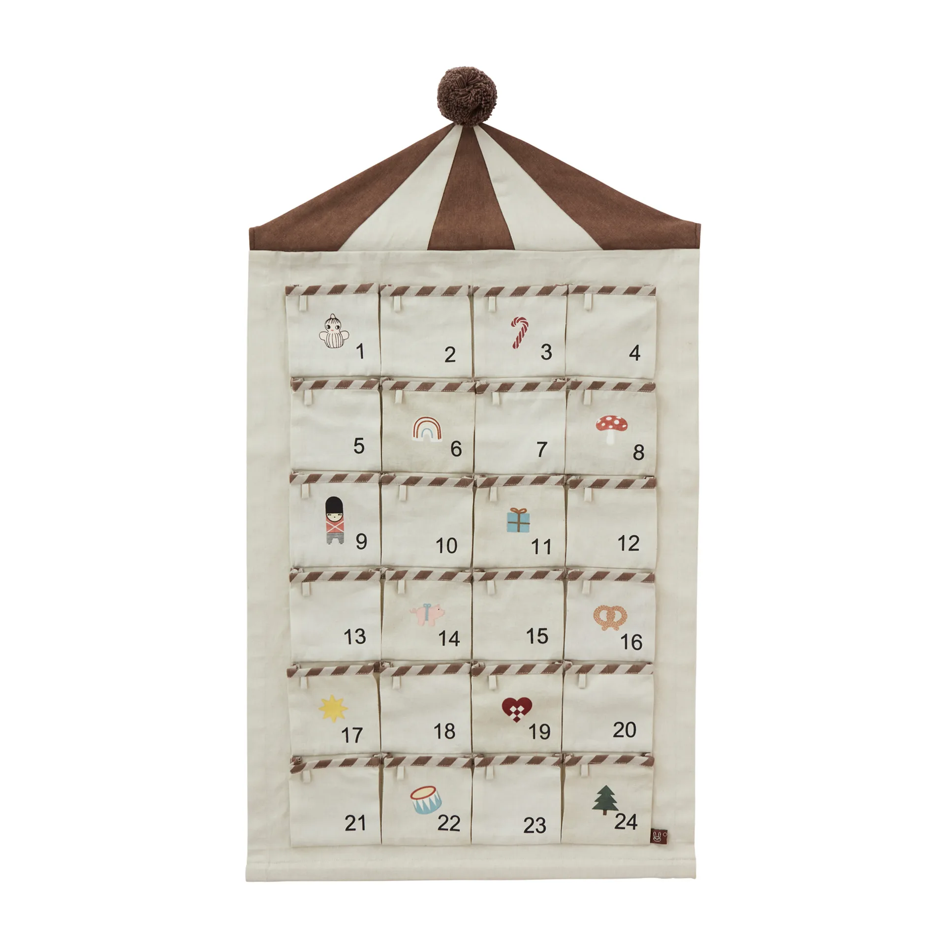 Circus Christmas julkalenteri 50x85 cm, Beige-brown OYOY