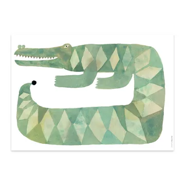 Croccodile Gustav -juliste 50x70 cm - Multi - OYOY