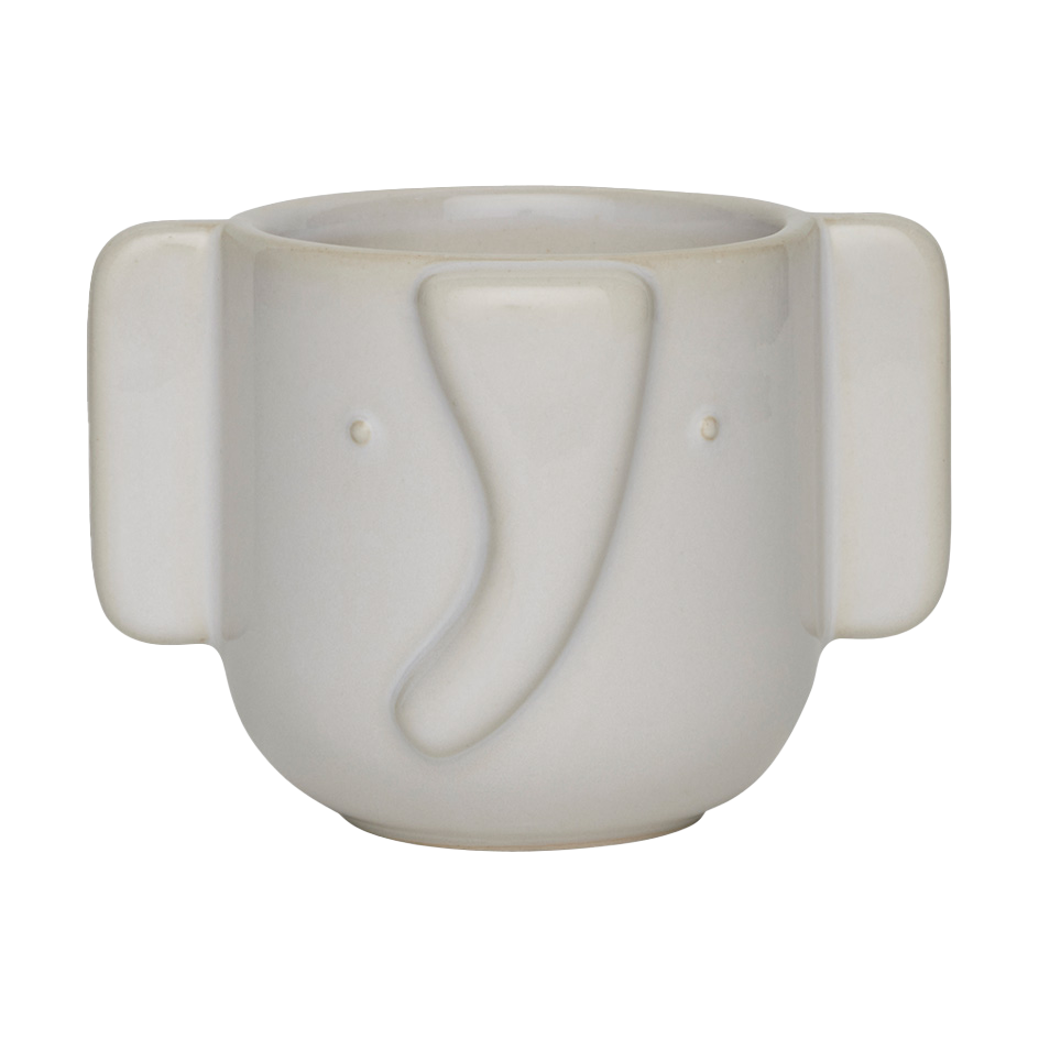 OYOY Elephant ruukku 9,6 cm Offwhite | Skandinaavinen Sisustus | Ruukut | Valkoinen