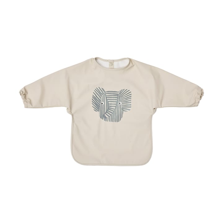 Erik Elefant ruokalappu hihalla - Beige - OYOY