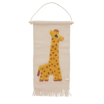 Giraffe seinäkoriste 32x70 cm - Rose - OYOY