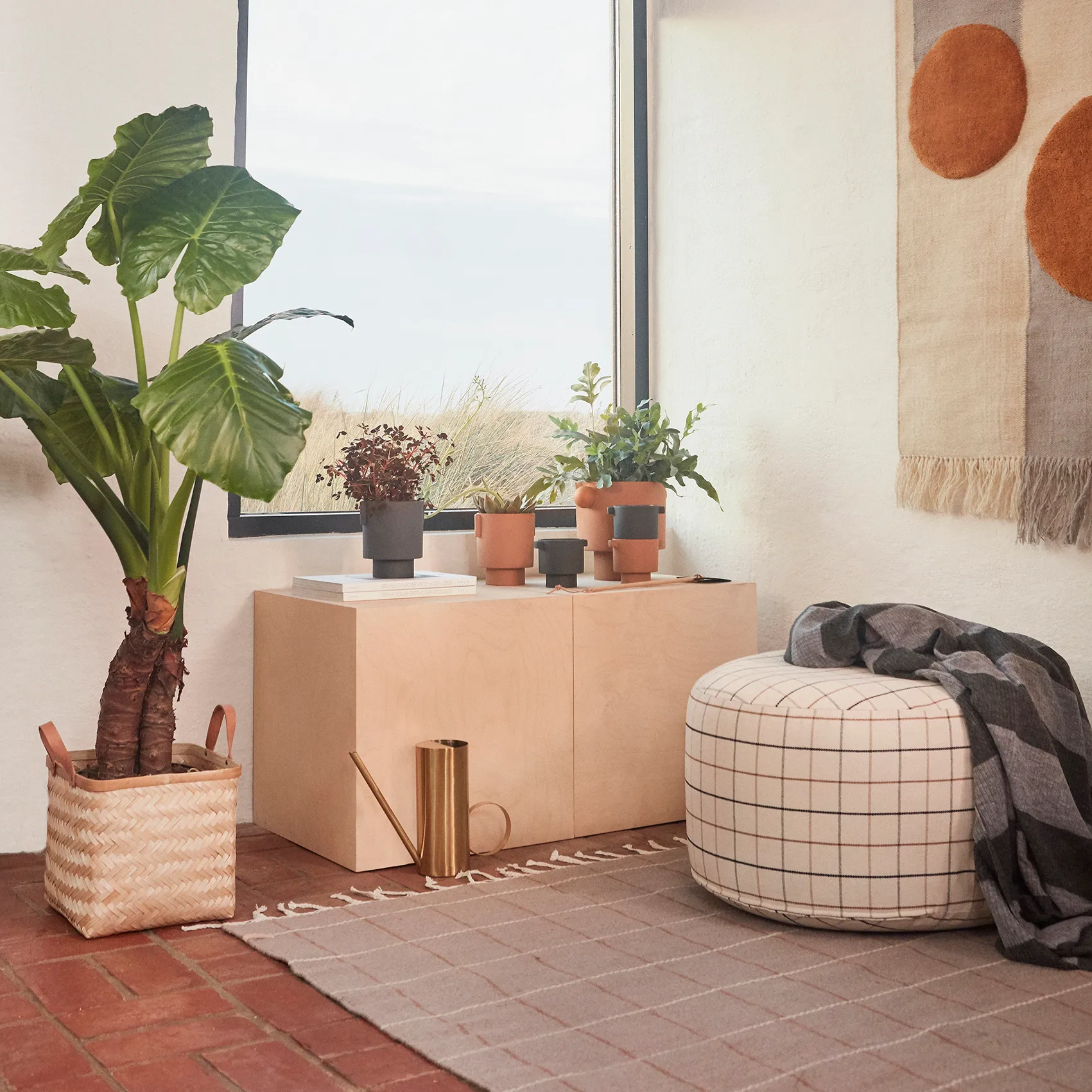 Grid rahi Ø 65 cm, Off white OYOY