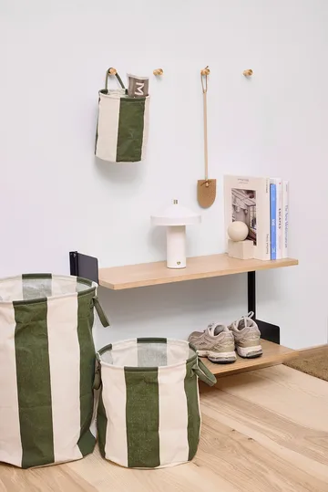 Kara säilytyskori small Ø18x22 cm 2-pack - Dark Green - OYOY