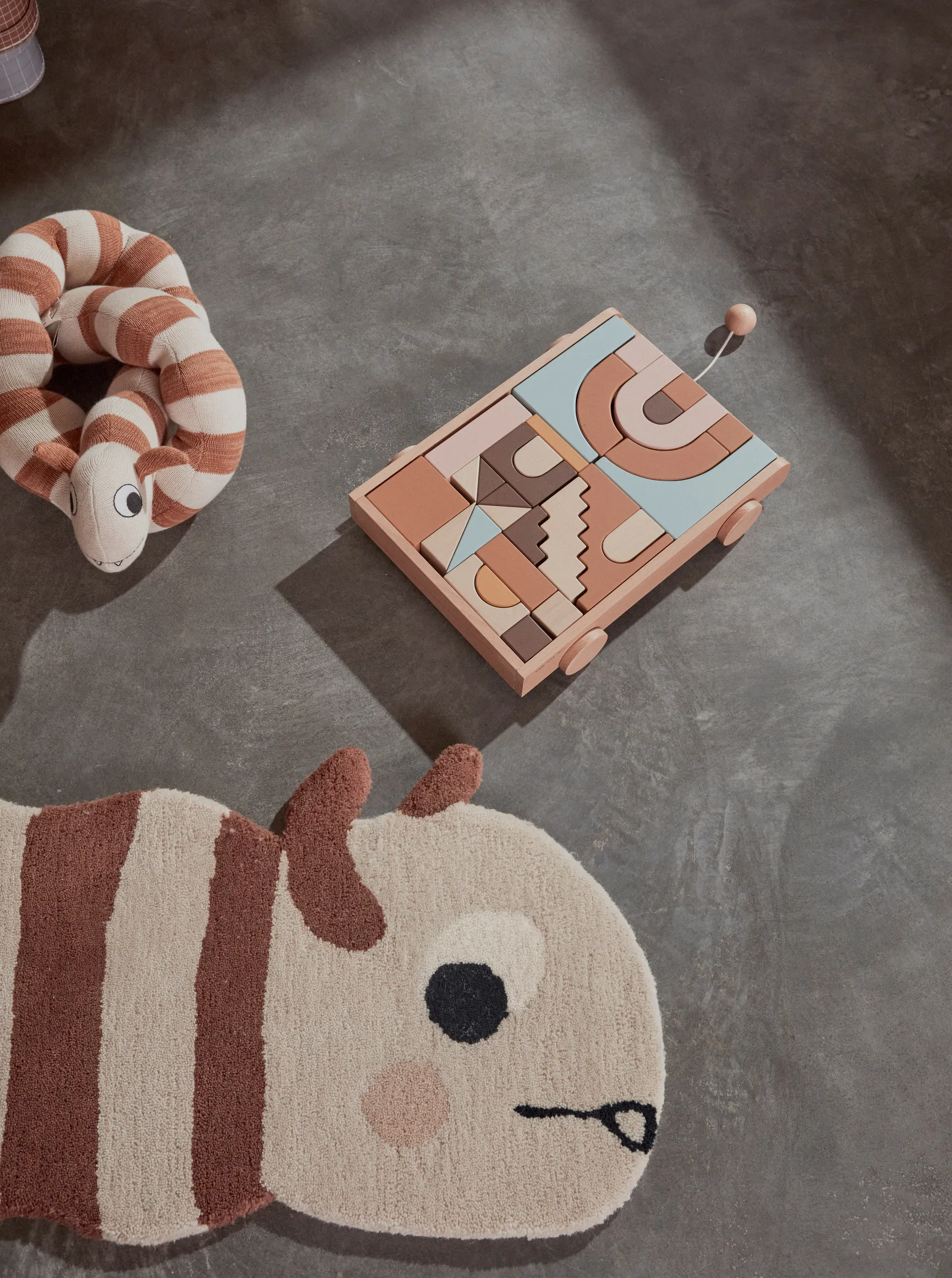 Leo larv matto 40x180 cm, Caramel-offwhite OYOY