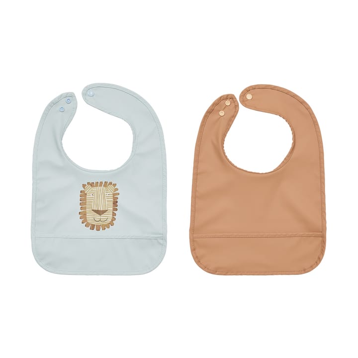 Lobo Lion ruokalappu 2 osaa - Caramel-ice Blue - OYOY