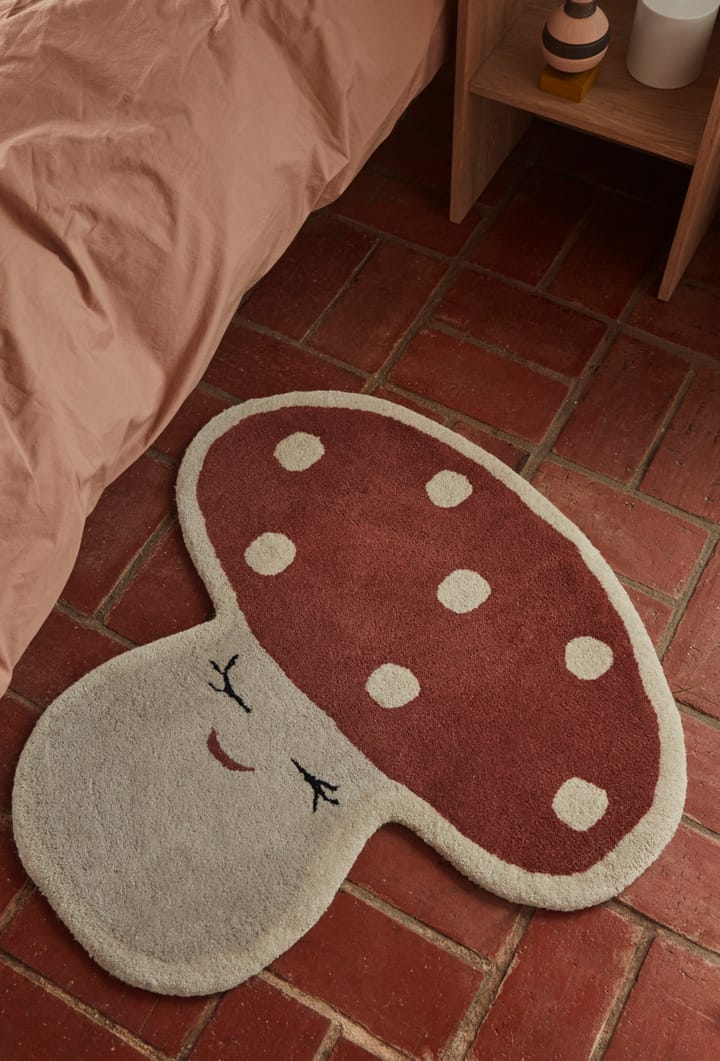 Malle mushroom matto 75x77 cm, Red OYOY