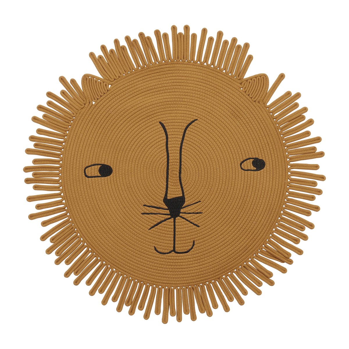 OYOY Mara Lion lasten matto 98 cm | Skandinaavinen Sisustus | Lasten matot | Ruskea