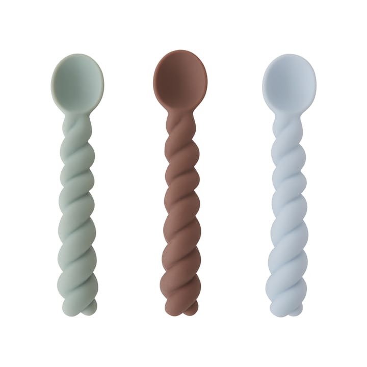 Mellow lusikka 3-pack - Dusty Blue-taupe-pale Mint - OYOY