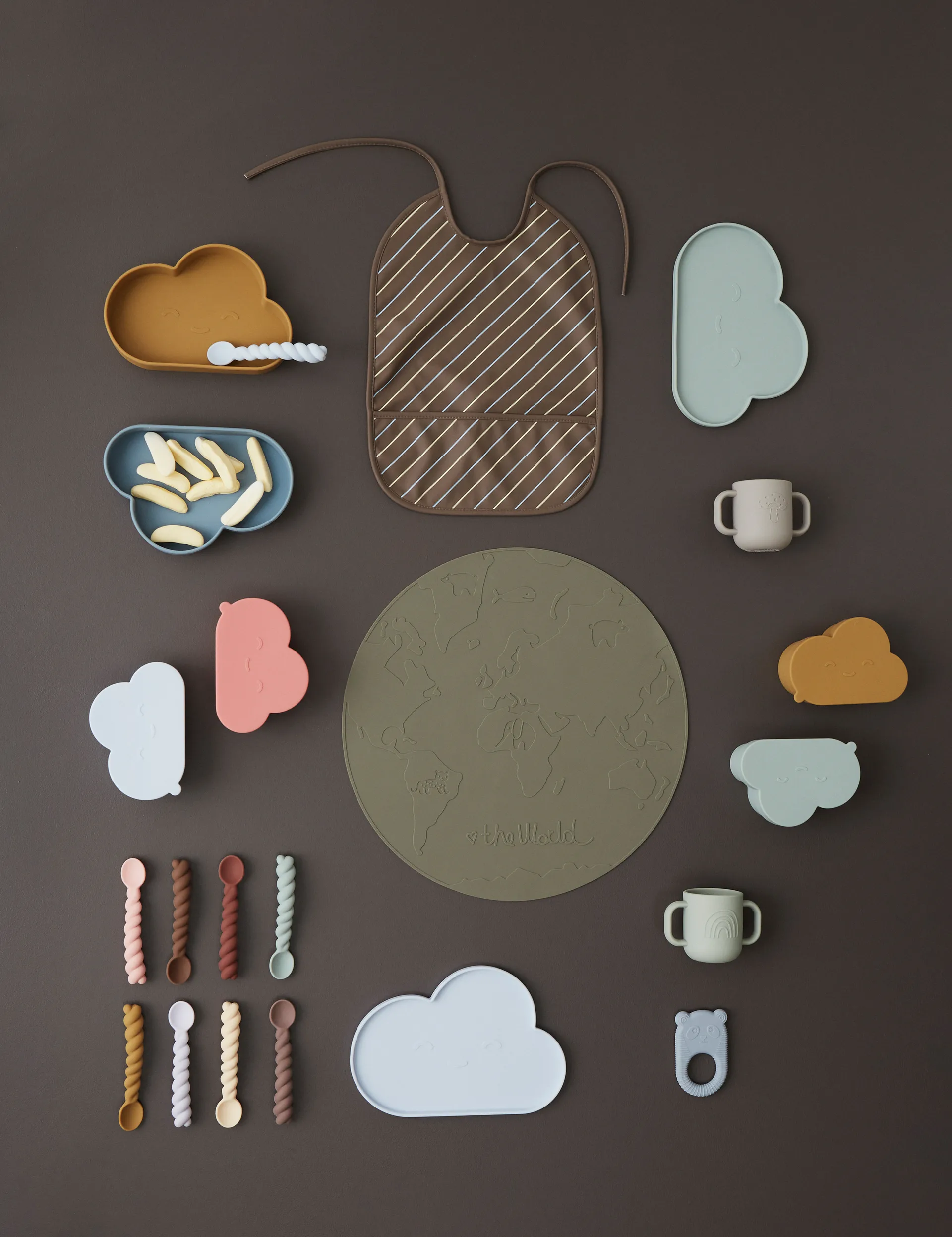 Mellow lusikka 3-pack, Dusty Blue-taupe-pale Mint OYOY