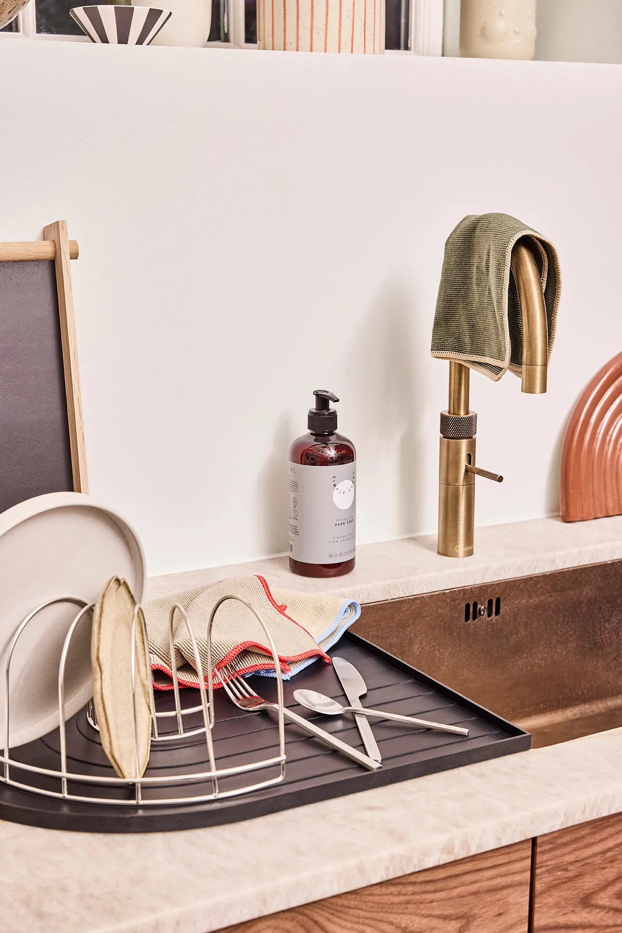 Mundus mikrokuituliina 30x30 cm 3 osaa., Camel-olive OYOY