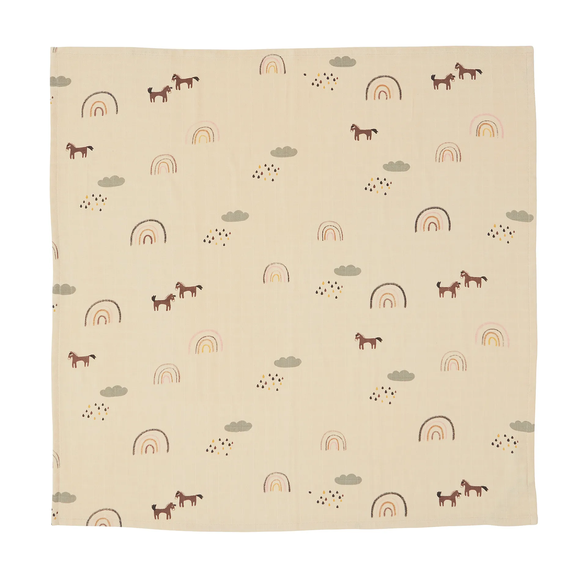 OYOY Mini Muslin Square pyyhe/huopa, 3-pakkaus, Rainbow OYOY