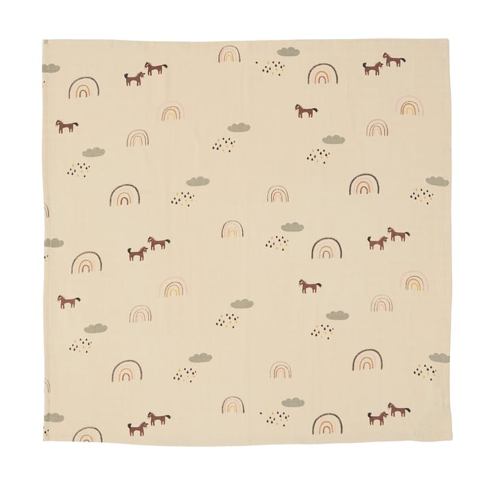 OYOY Mini Muslin Square pyyhe/huopa, 3-pakkaus, Rainbow OYOY