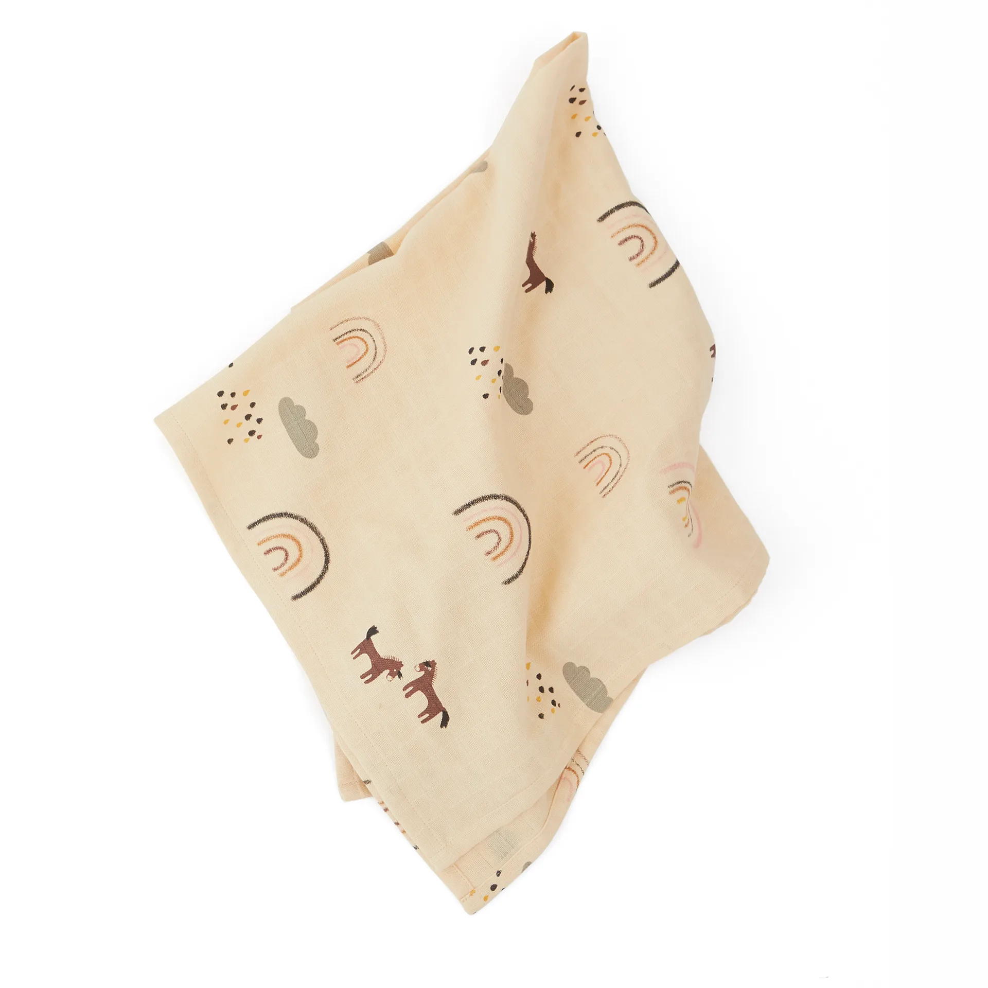 OYOY Mini Muslin Square pyyhe/huopa, 3-pakkaus, Rainbow OYOY
