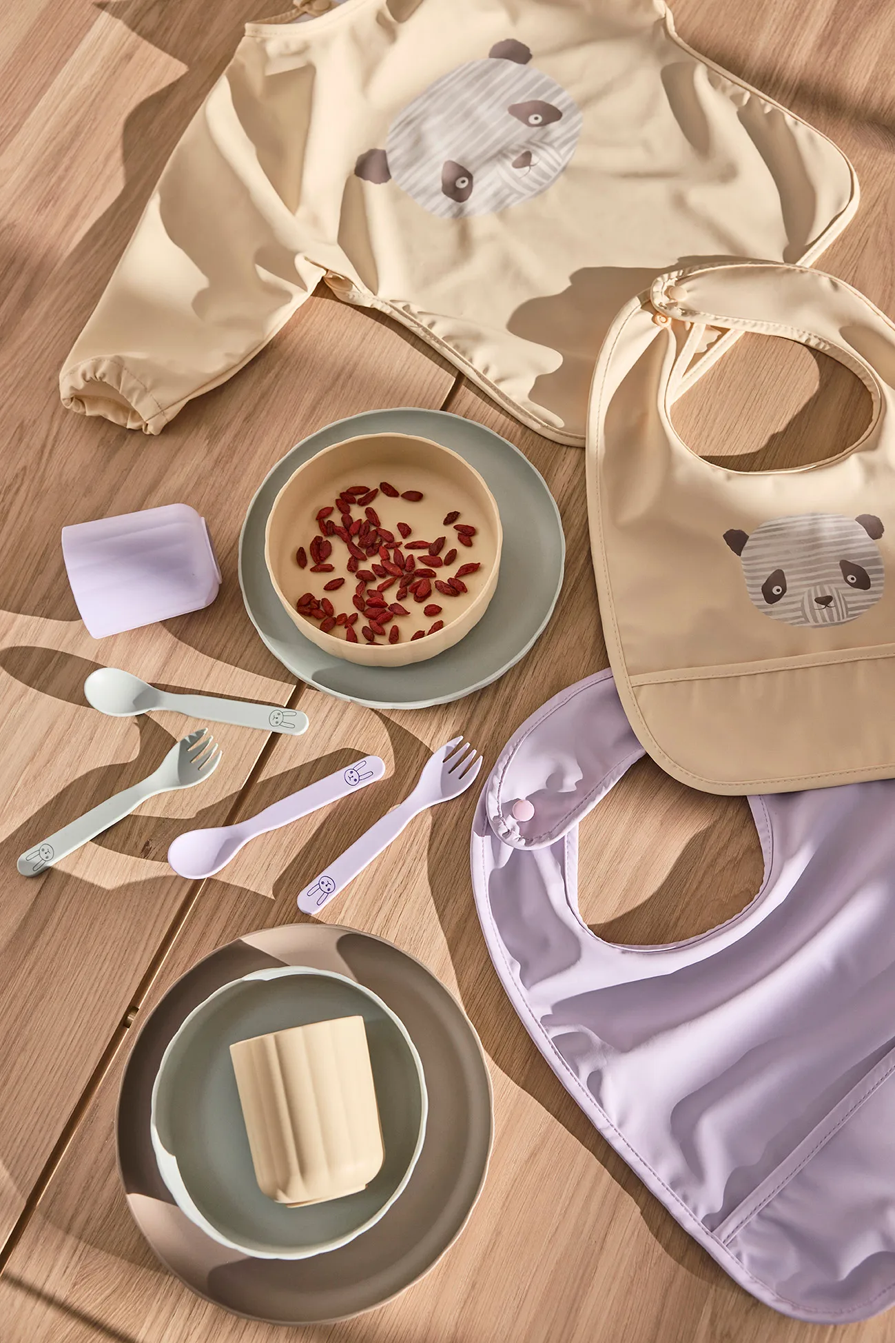 Pullo servissetti 3 osaa, Pale mint-vanilla-lavender OYOY