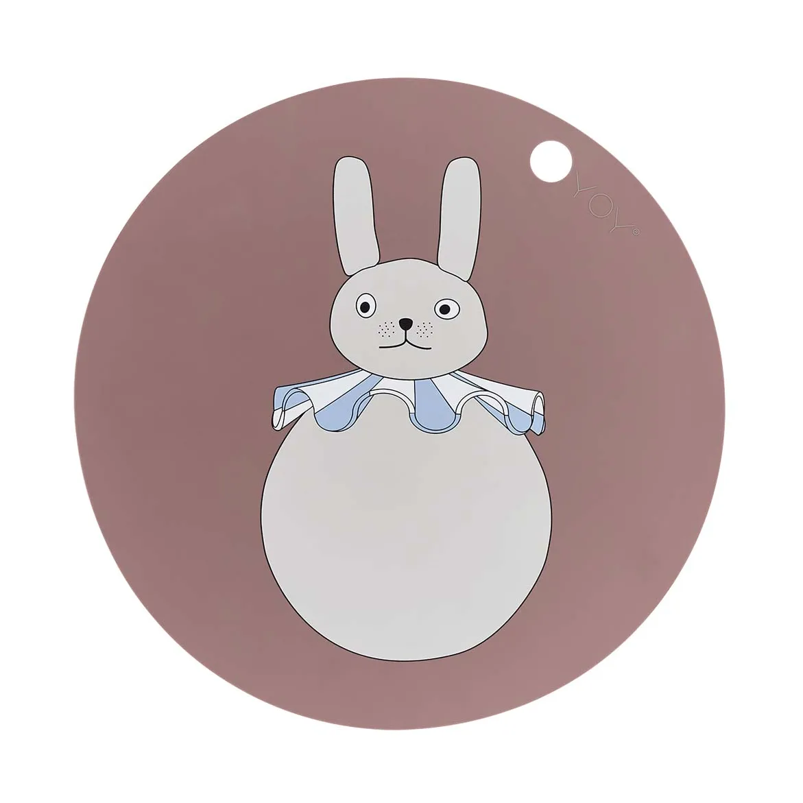 OYOY Rabbit Pompom pöytätabletti Ø39 cm Savi