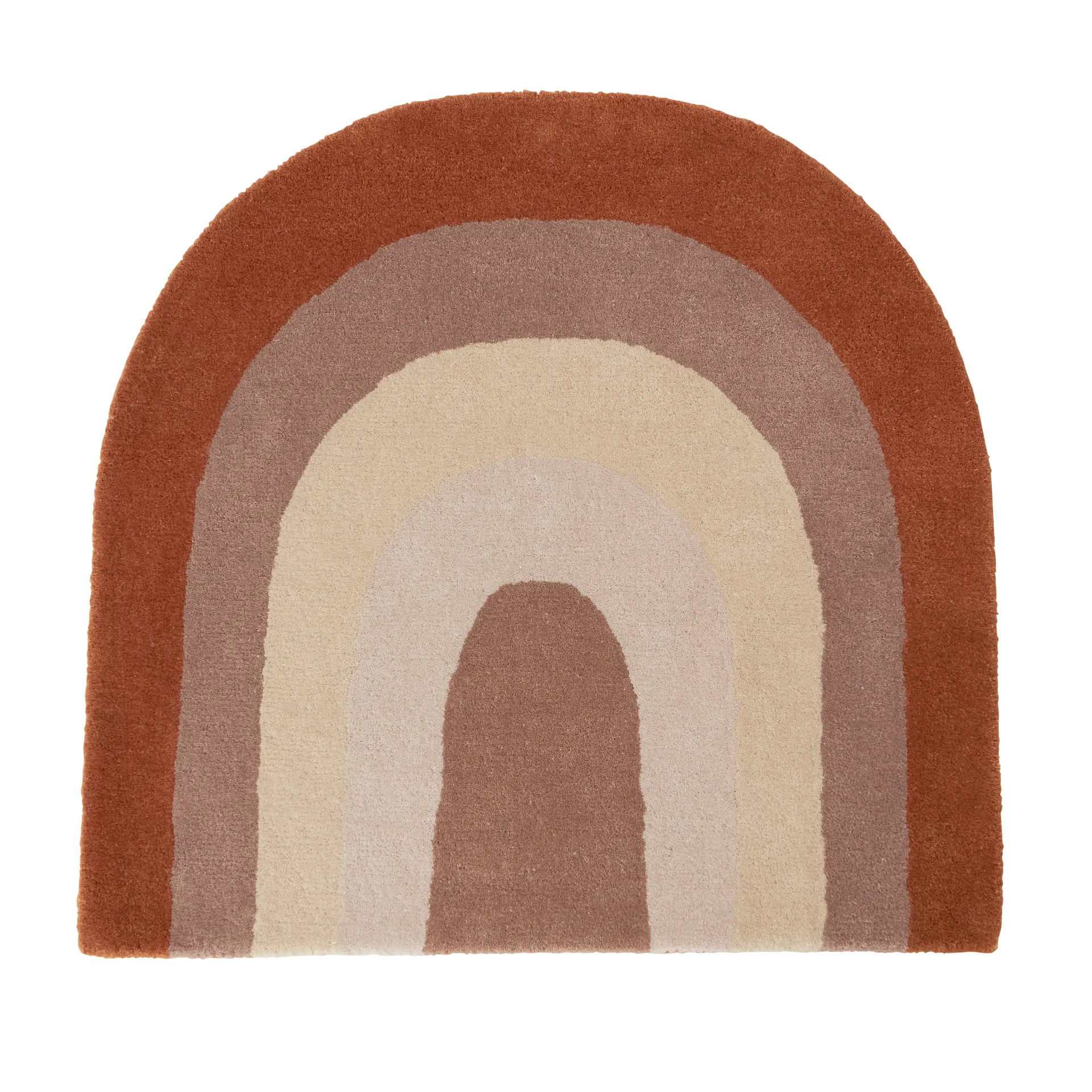 Rainbow lasten matto 88x90 cm, Suklaa OYOY