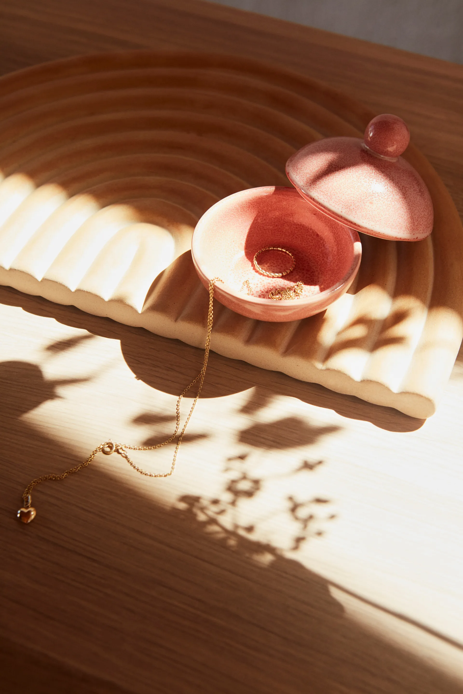 Saga Bonbonniere kulho kannellinen ruokaala Ø8 cm, Coral OYOY