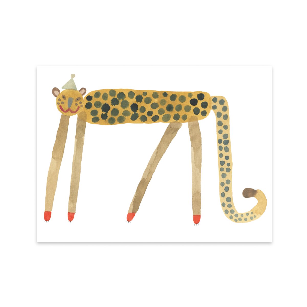 OYOY Smiling Leopard Elvis -juliste 30×40 cm Multi