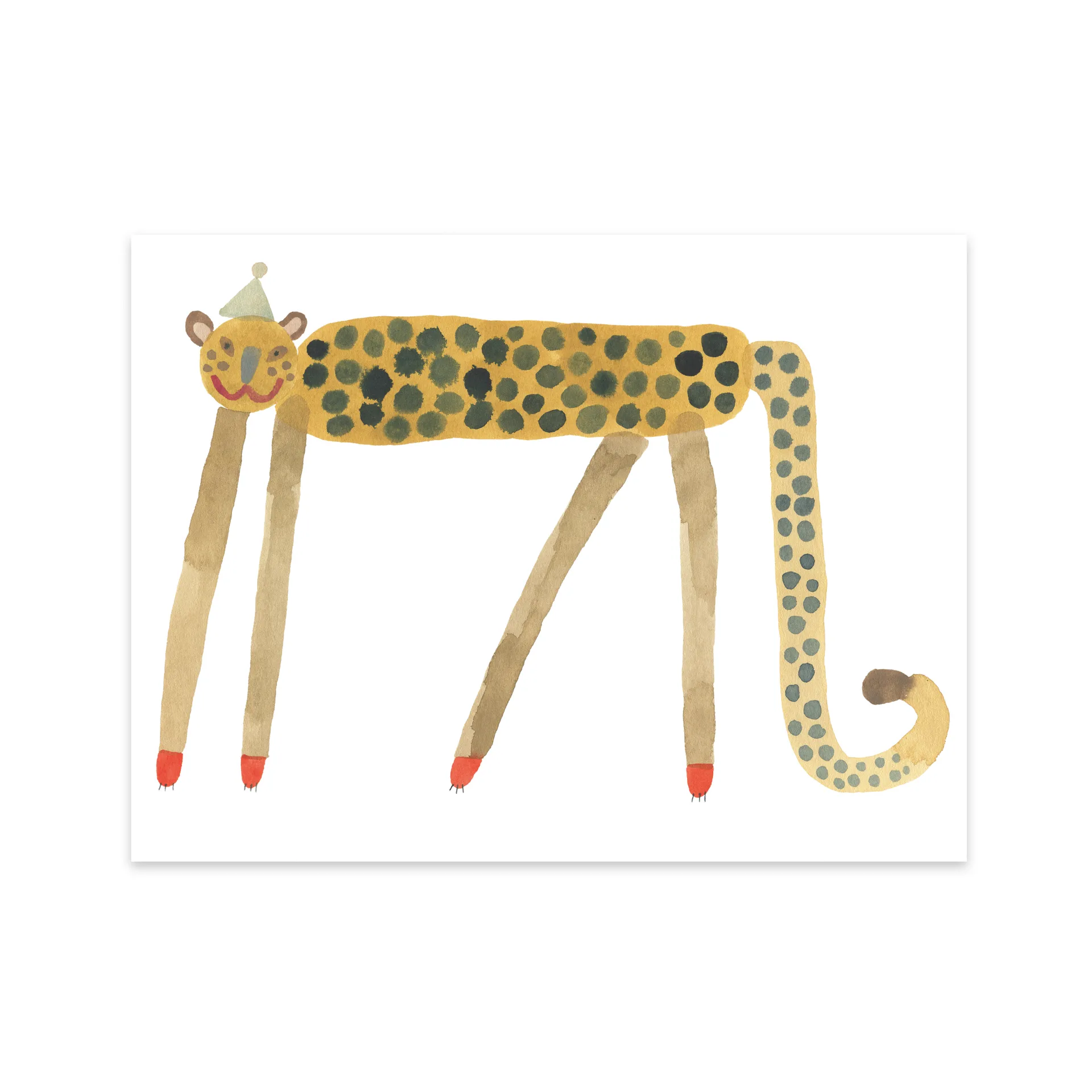 Smiling Leopard Elvis -juliste 30x40 cm, Multi OYOY
