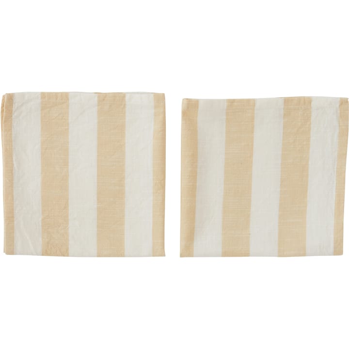 Striped servetti 45 x 45 cm 2-pakkaus - Vanilla - OYOY