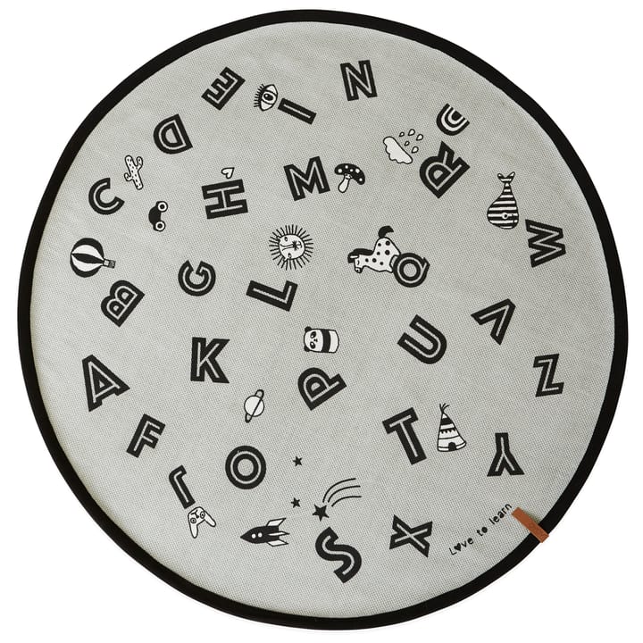 The alphabet -matto Ø 120 cm - Harmaa - OYOY
