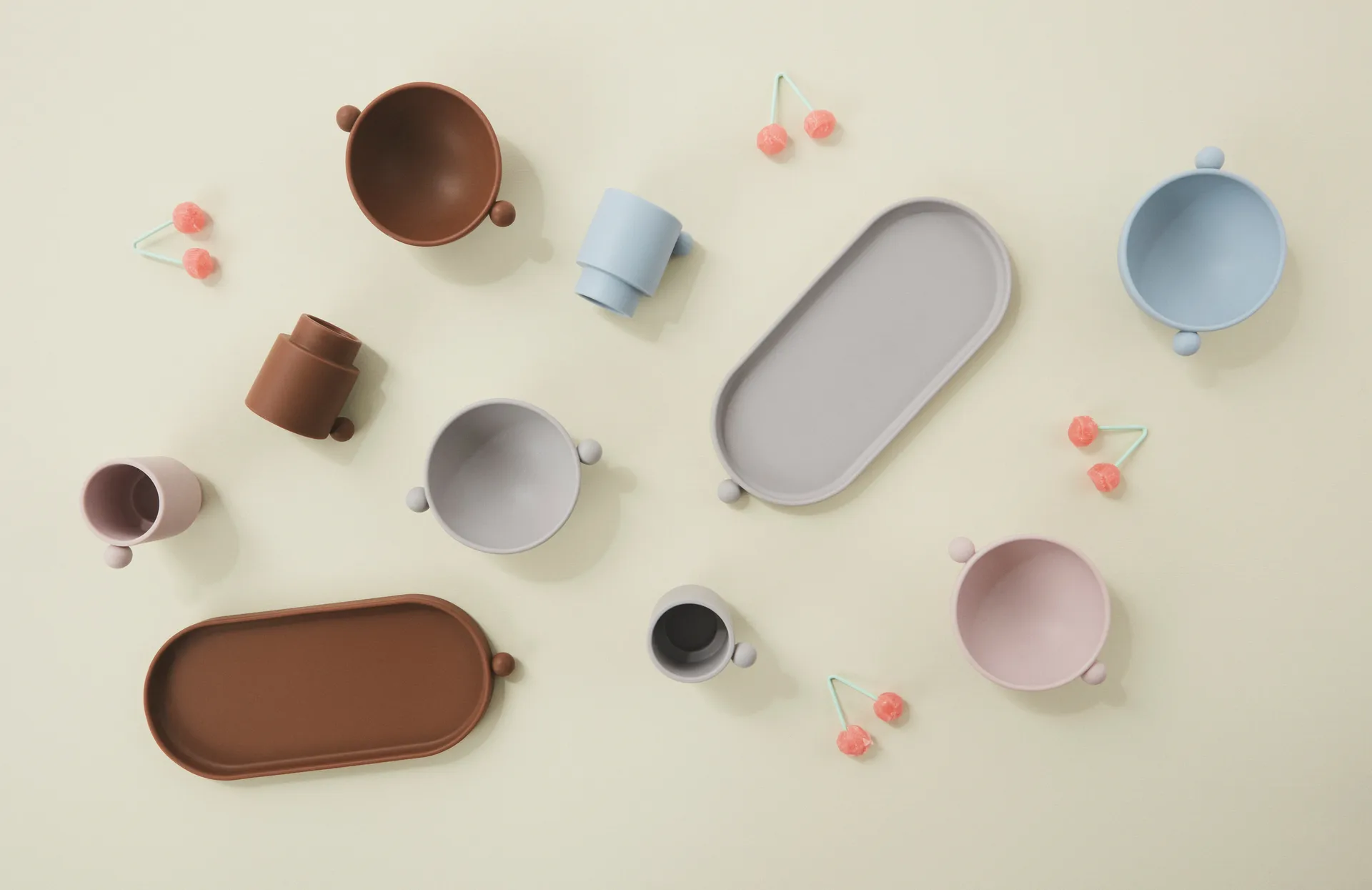 Tiny Inka tarjotin 12x27,5 cm, Clay OYOY