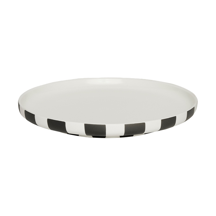 OYOY Toppu ruokalautanen 20 cm Black-white | Skandinaavinen Sisustus | Ruokalautaset | Valkoinen
