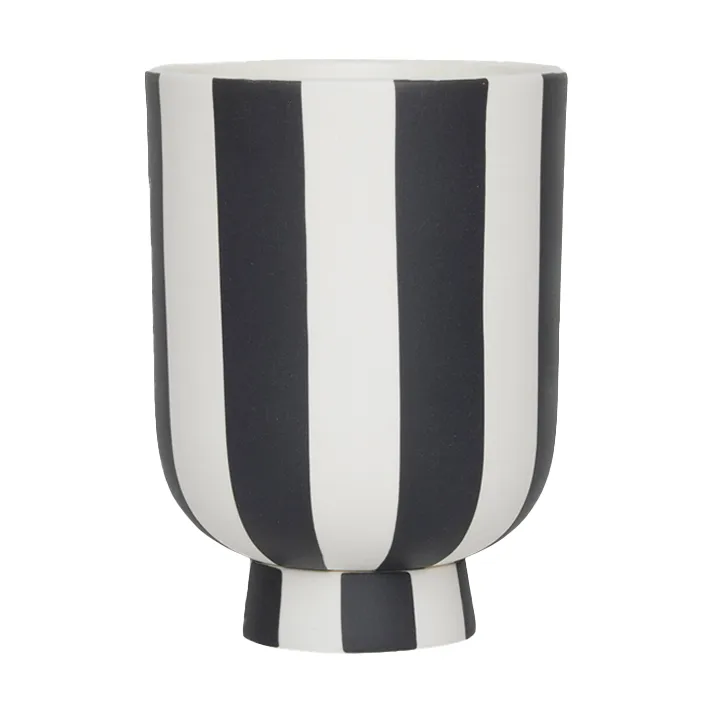 Toppu ruukku Ø8 cm, Black-white OYOY