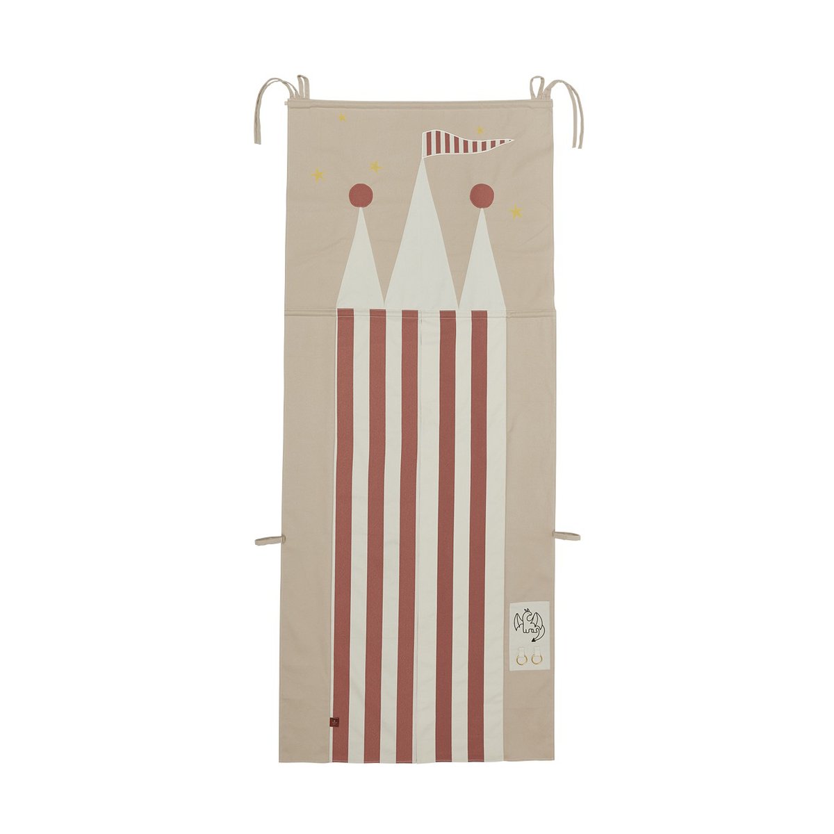 OYOY Verho ovelle 78x190 cm Savipunainen | Skandinaavinen Sisustus | Lastenhuoneen sisustus | Beige