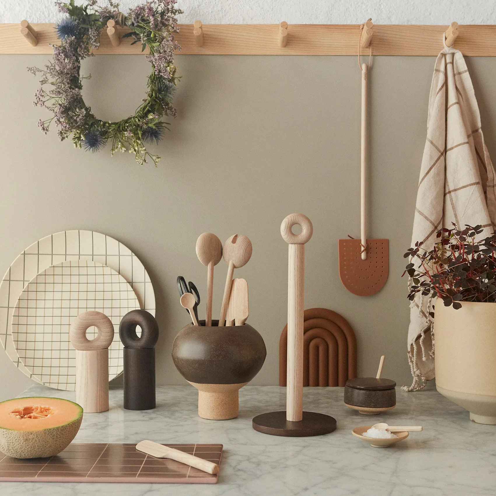 Yumi Spice Spoon -puulusikka 12 cm, Saarni OYOY