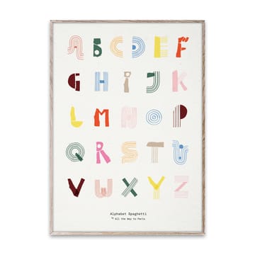 Alphabet Spaghetti ENG Multi-colour -juliste - 50x70 cm - Paper Collective