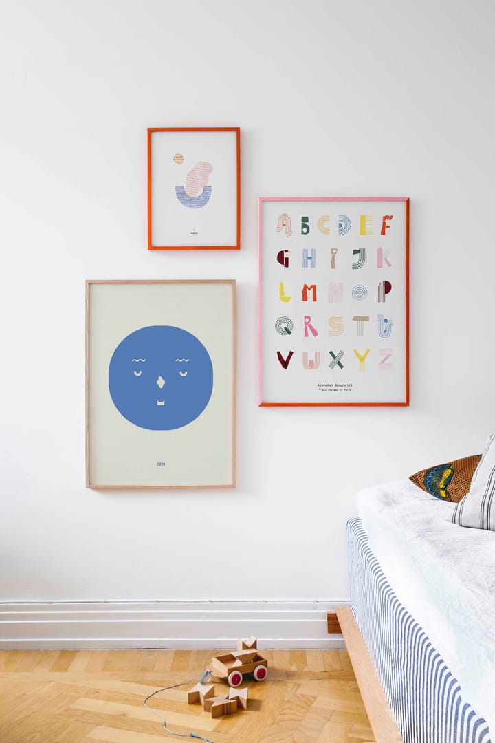 Alphabet Spaghetti ENG Multi-colour -juliste, 50x70 cm Paper Collective