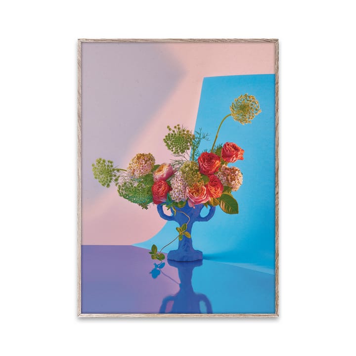 Bloom 02 cyan -juliste - 30x40 cm - Paper Collective