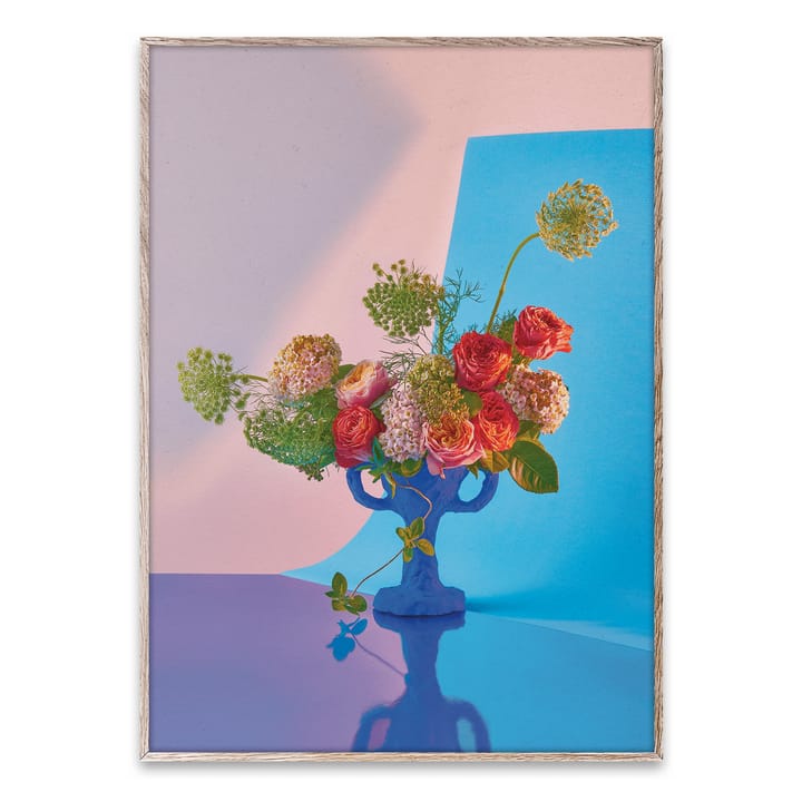 Bloom 02 cyan -juliste - 50x70 cm - Paper Collective