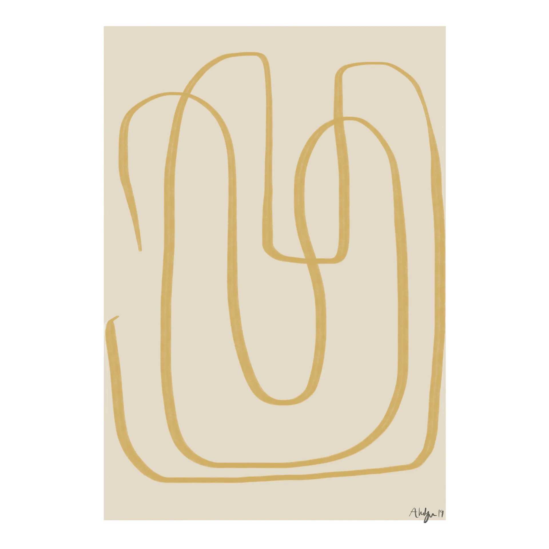 Different Ways I juliste keltainen, 50x70 cm Paper Collective