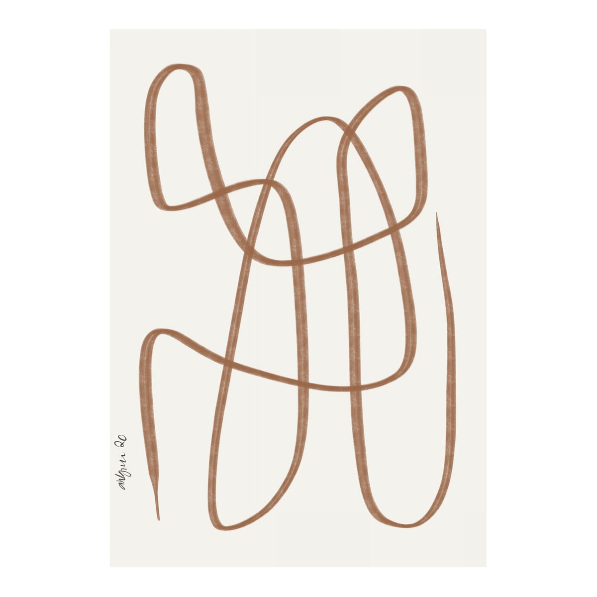 Paper Collective Different Ways -juliste ruskea 30×40 cm