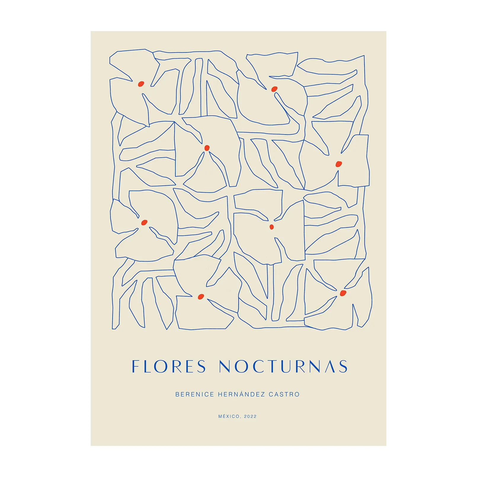 Flores Nocturnas 01 -juliste, 30 x 40 cm Paper Collective